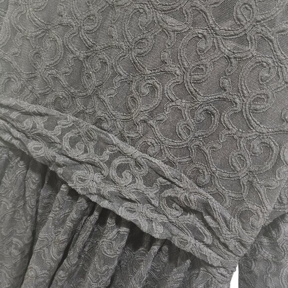 Lane Bryant Black Lace Midi Dress Size 18 | 3/4 Sleeves Party Cocktail Dress - Picture 6 of 12